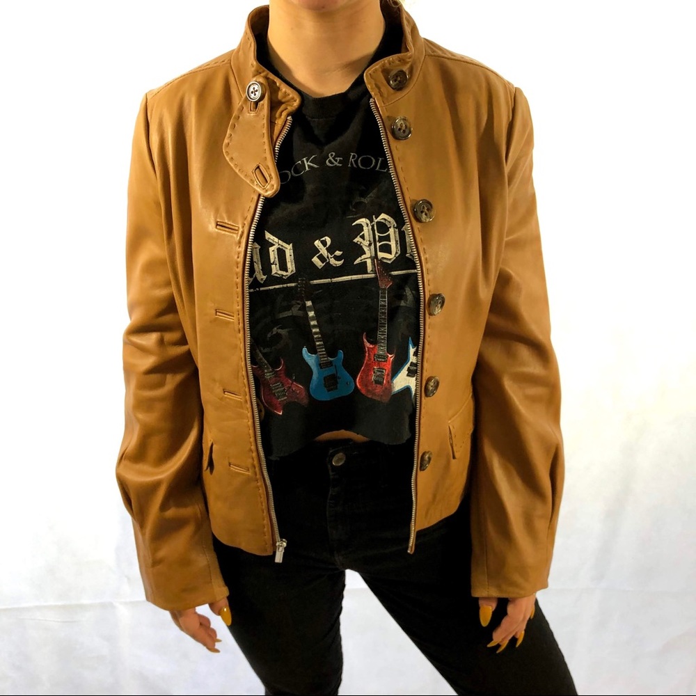 BCBG Real Leather Jacket size medium